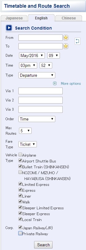 muoversi in Giappone Japan Rail Pass - Journeydraft - HyperdiaSelezione